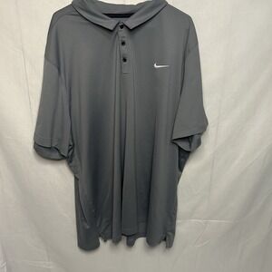 Nike Golf Polo Shirt Men's Size 4XL Gray Short Sleeve